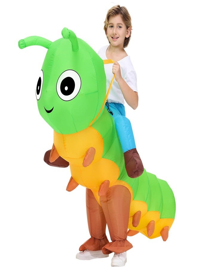 Acekar Inflatable Costume for kids,Inflatable Caterpillar Riding Costume,Halloween Blow up Costume for Girls Boys Cosplay Parties - Image 1